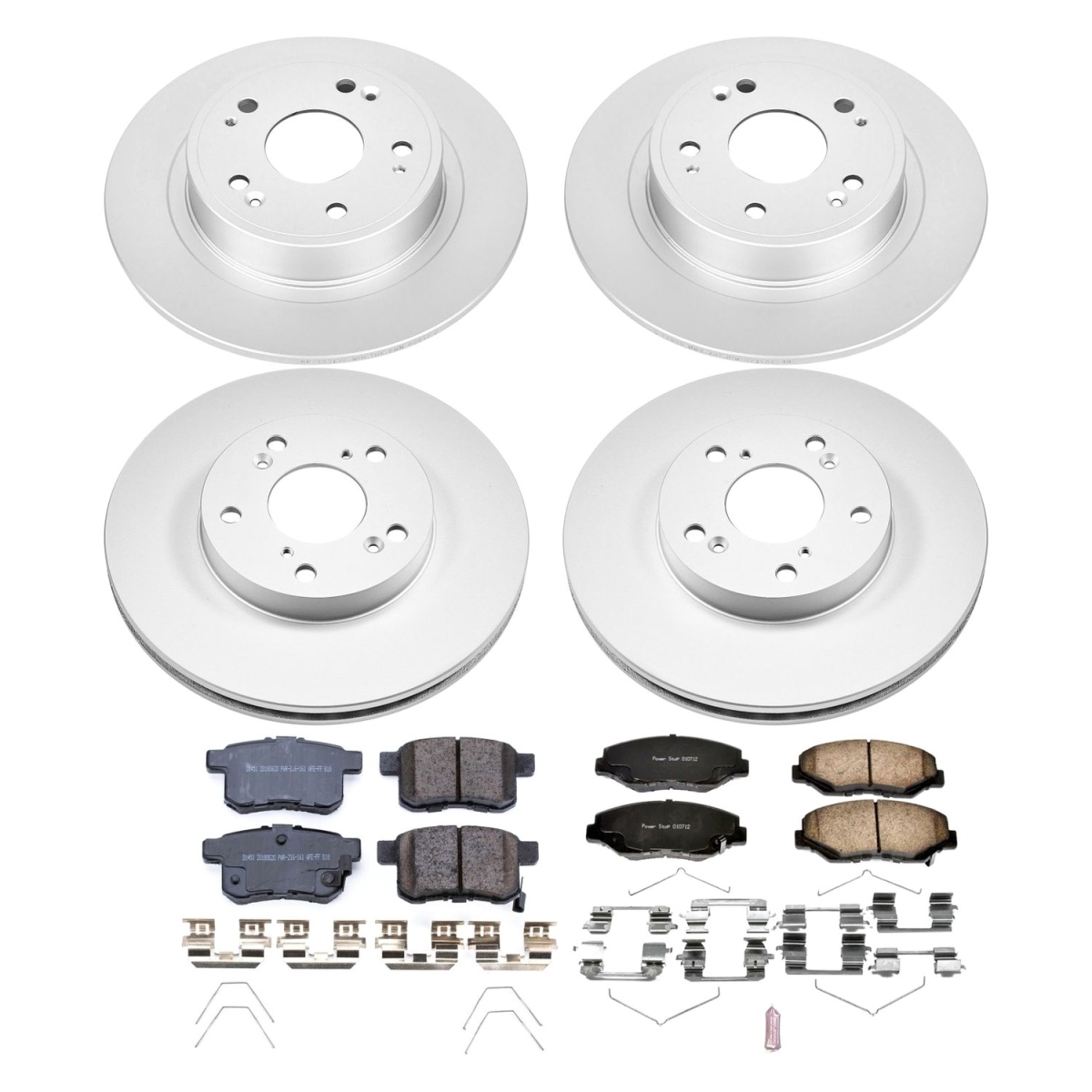 PowerStop CRK5934 Front & Rear Z17 Evolution Geomet Coated Brake Kit for 2011-2012 Honda Accord