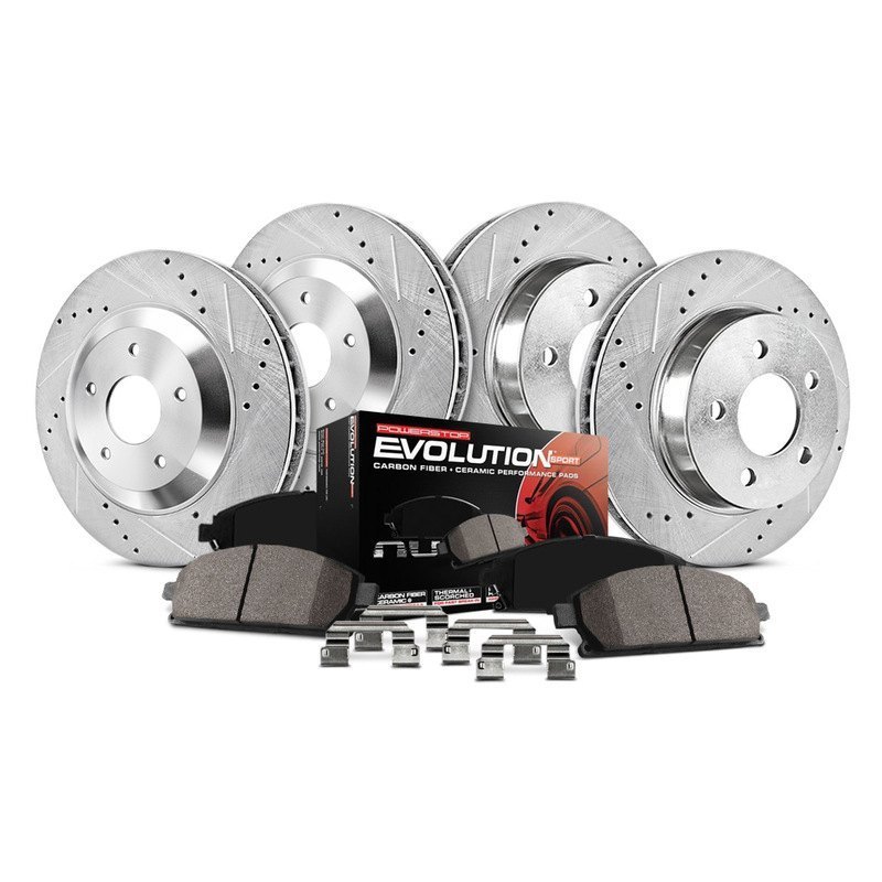 Picture of PowerStop K5937 Front & Rear Z23 Evolution Sport Brake Kit for 2010-2013 Lexus IS250