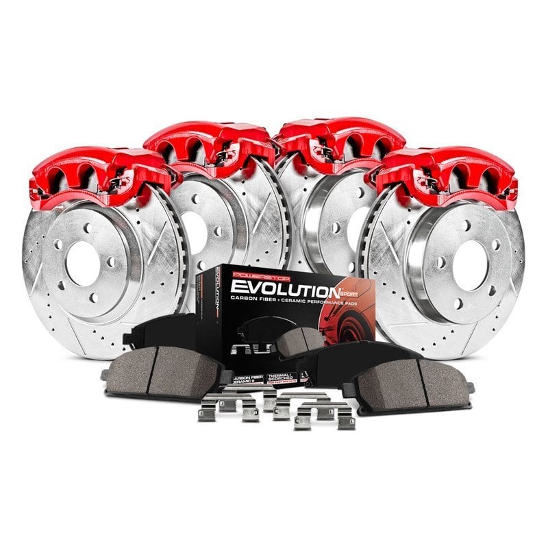 PowerStop KC6560 Front & Rear Z23 Evolution Sport Brake Kit with Calipers for 2015-2019 Cadillac Escalade