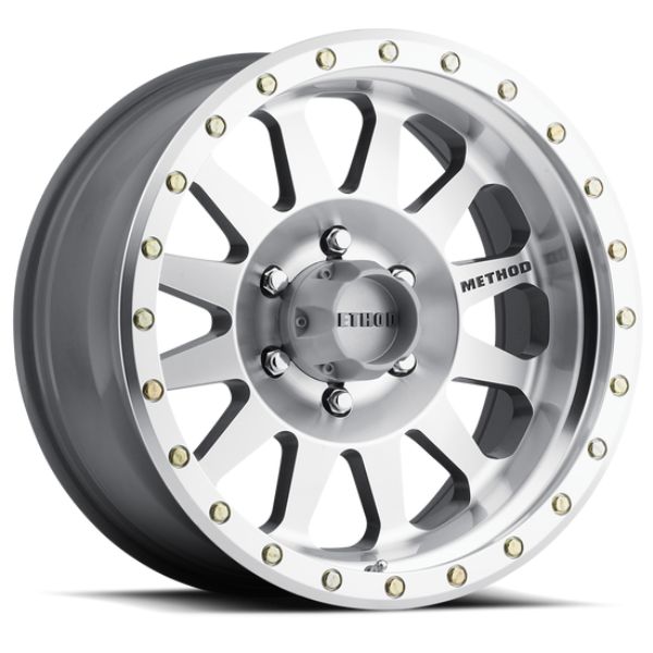 17 x 8.5 in. MR304 Double Standard 0 mm Offset 6 x 5.5 mm Bolt Pattern 108 mm Center Bore Wheel, Machined & Clear Coat