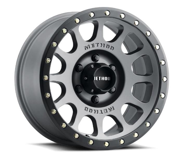 18 x 9 in. MR305 NV Plus 18 mm Offset 8 x 6.5 mm Bolt Pattern 130.81 mm Center Bore Titanium Lip Wheel, Matte Black