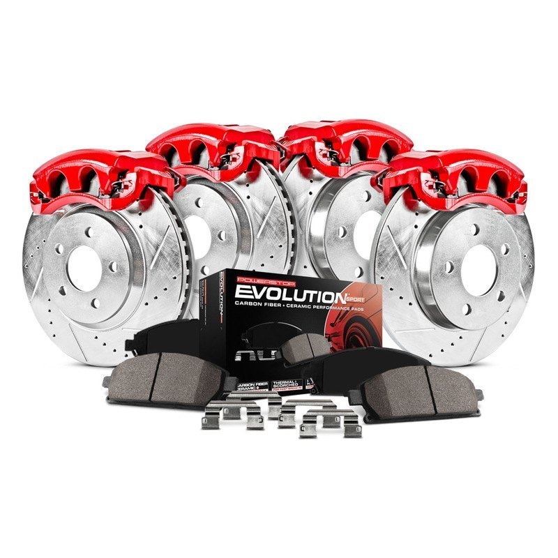 Picture of PowerStop KC700 Front & Rear Z23 Evolution Sport Brake Kit with Calipers for 1992-1995 Honda Civic