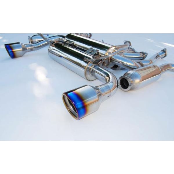 HS02N3ZGID Titanium Tip Cat-Back Exhaust for 2002-2008 Nissan 350Z Gemini Rolled