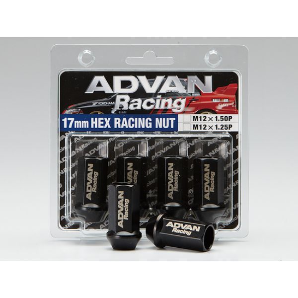 12 x 1.5 in. Lug Nut, Black - Pack of 4