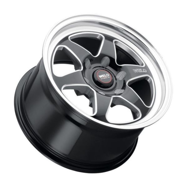 S15677084P00 S156 17 x 7 in. Ventura 6 Drag 6 x 139.7 mm Bolt Pattern ET00 4 in. Backspace Wheel, Gloss Black - 106.1 mm Dia.