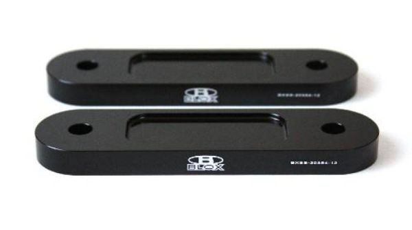 BXSS-20354-12-BK 12 mm Front Spacer Bump Steer Kit for Honda S2000 Racing, Black - 1 in. Lowered