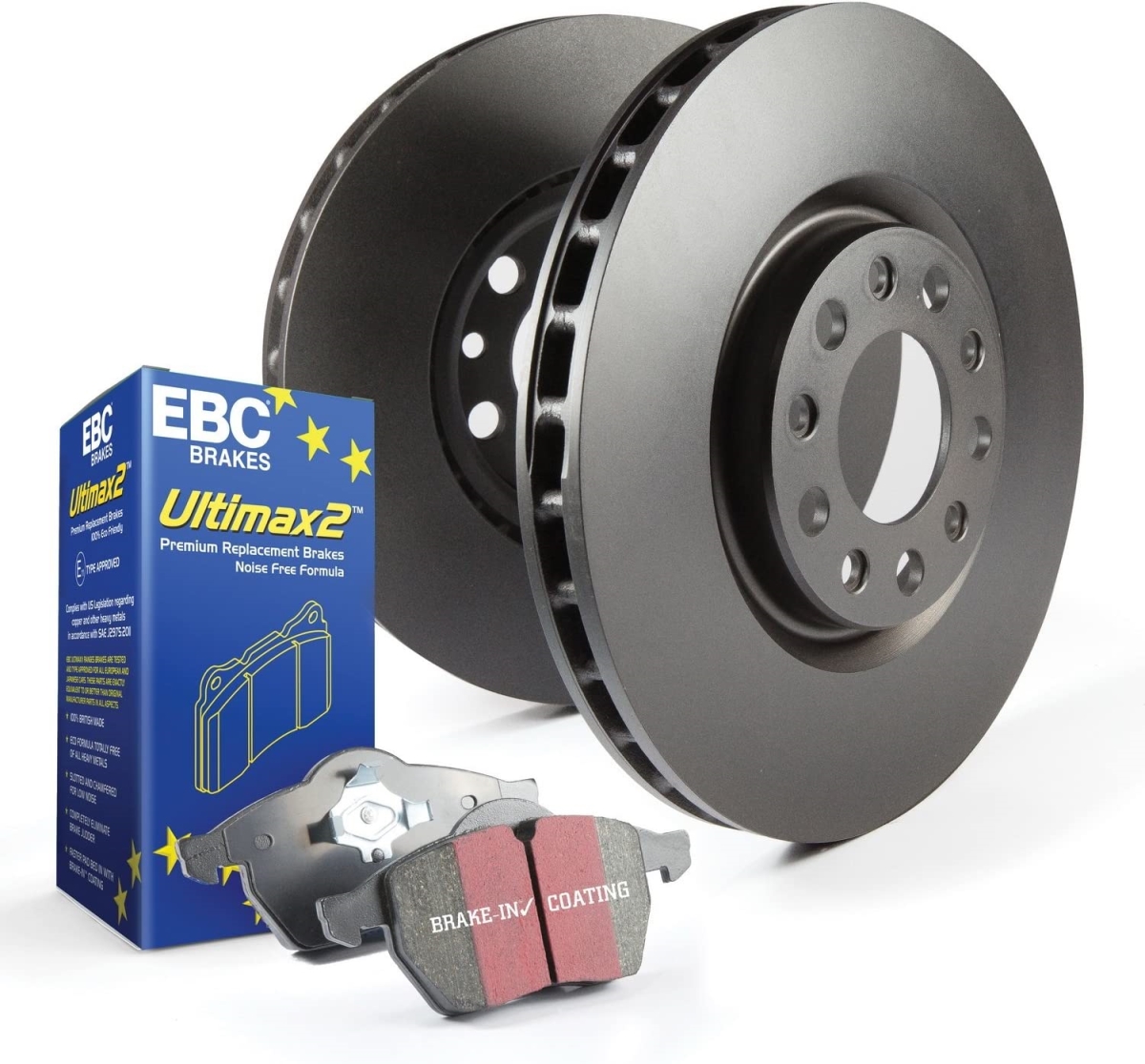 S1KR1318 S1 Ultimax Brake Pads & RK Brake Rotors Kit for 2010-2012 Lexus HS & 2006-2018 Toyota RAV4