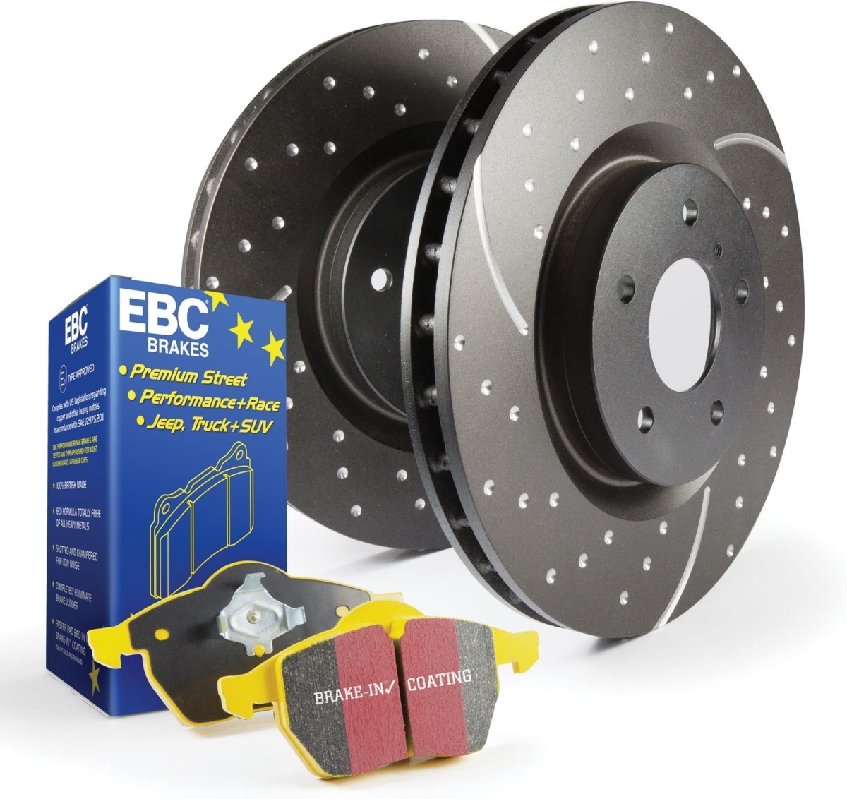 S5KR1467 S5 Yellowstuff Brake Pads & GD Brake Rotors Kit for 2014-2017 Chevy Silverado 1500 & 2014-2017 GMC Sierra 1500