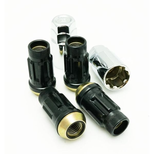12 x 1.25 in. Muteki SR45R Lock Set, Black - 4 Piece