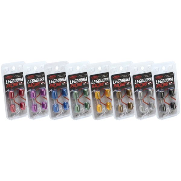 WCKIVR Leggdura Racing Valve Cap Set, Red