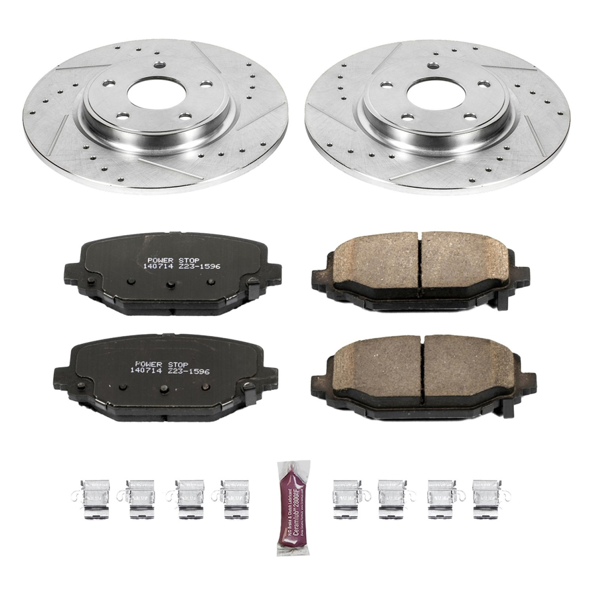 PowerStop K5961 Rear Z23 Evolution Sport Brake Kit for 2012-2016 Chrysler Town & Country