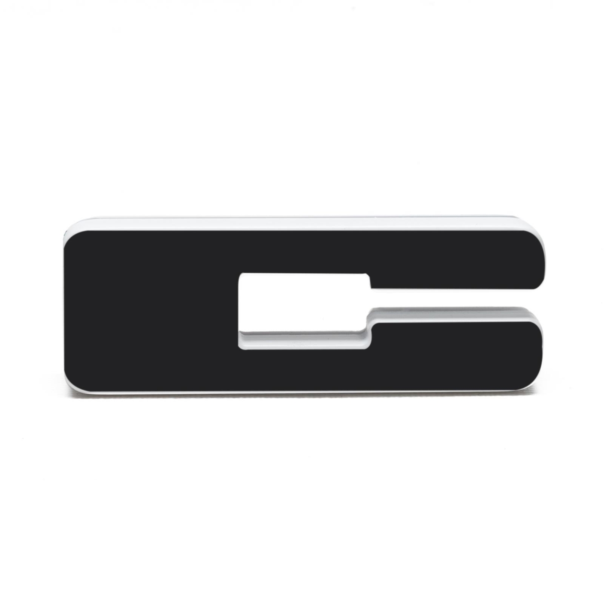 Universal Illuminated LED Letter Badges, Matte Black Surface Finish - C