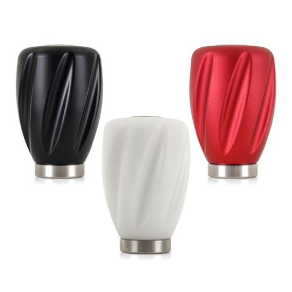 Picture of Mishimoto MMSK-TWST-RD Aluminum Steel Core Twist Shift Knob&#44; Red