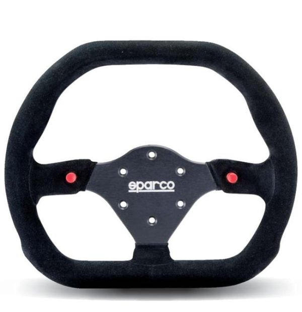 310 x 260 mm Suede Steering Wheel, Black