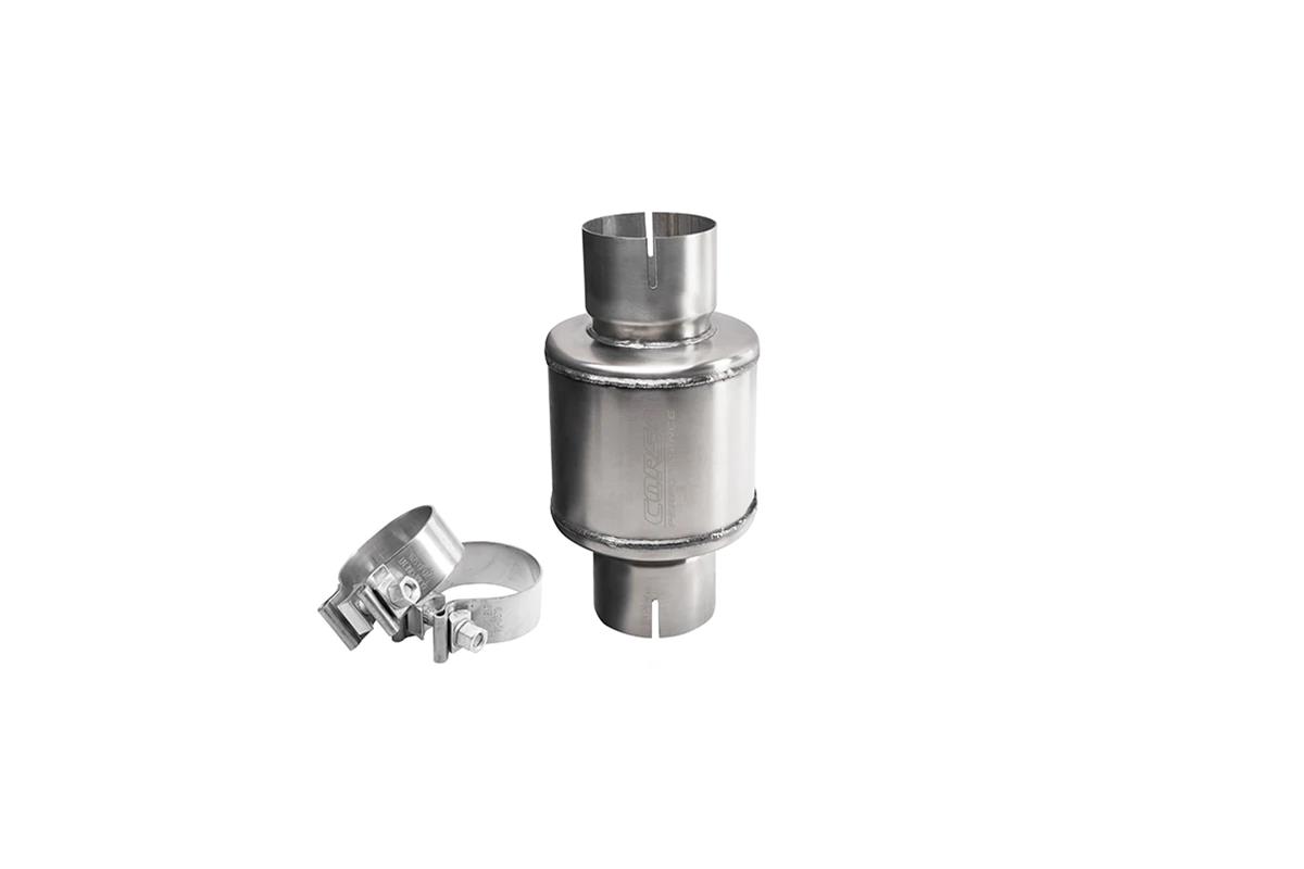 PKM2009 2.75 in. 304 Stainless Steel Pro Series Packed Resonator with 2 Clamps, Brushed