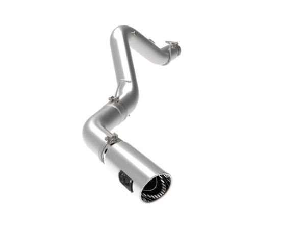 AFE 49-44125-P 5 in. Large Bore-HD 409 Stainless Steel DPF-Back Exhaust System with Polished Tip for 2020-2021 GM Truck V8-6.6L