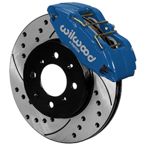 140-12996-DCB Dpha Front Caliper & Rotor Kit with 262 mm OE Rotor for Drilled Honda & Acura, Competition Blue