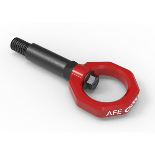 AFE 450-502001-R Control Front Tow Hook for BMW F-Chassis 2, 3 & 4M, Red