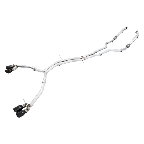 Non-Resonated Track Edition Exhaust with Black 102 mm Tips for Audi B9 S4