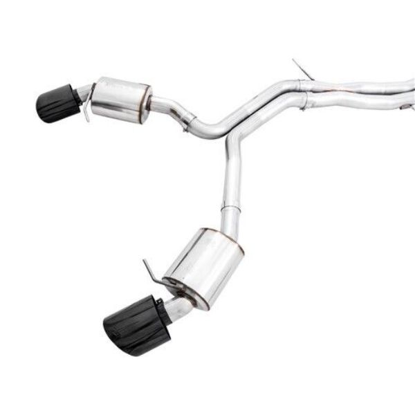 Non-Resonated Touring Edition Exhaust with RS-Style Diamond Black Tips for Audi B9.5 RS5 Sportback