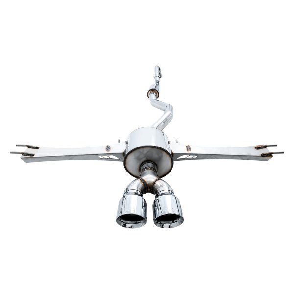 Touring Edition Exhaust with Front Pipe & Dual Chrome Silver Tips for 2016 Plus Honda Civic SI
