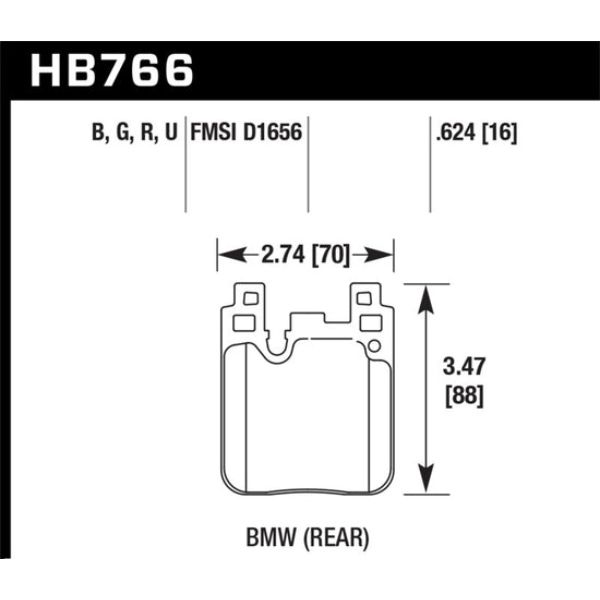 HP Plus Street Rear Brake Pads for 2014-2020 BMW 2-Series & 2012-2018 BMW 3-Series