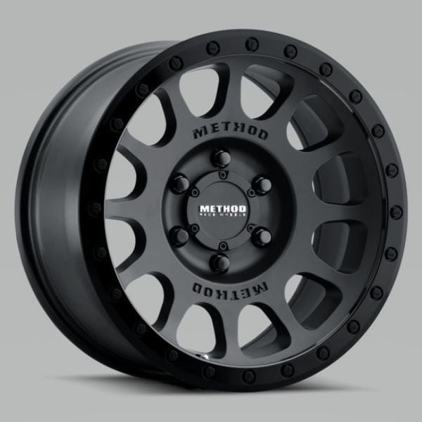 17 x 8.5 in. 0 mm Offset 6 x 5.5 Bolt Pattern 108 mm Center Bore Method MR305 NV Double Black Wheel