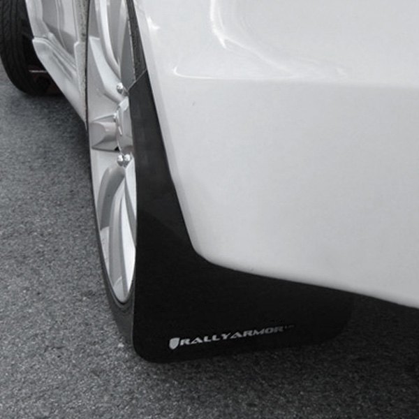 MF8-UR-BLK-WH UR Series Black Mud Flap with White Logo for 2007 Plus Mitsubishi Lancer