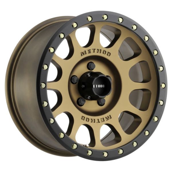 MR30589058900 18 x 9 in. 0 mm Offset 5 x 150 in. Bolt Pattern 116.5 mm Center Bore Method MR305 NV Method Bronze & Black Street Loc Wheel