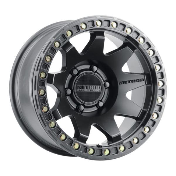 17 x 9 in. -44 mm Offset 6 x 5.5 in. Bolt Pattern 106.25 mm Center Bore Method MR108 Matte Black with BH-H24125-38 Wheel