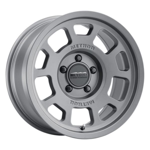 MR70578558835 17 x 8.5 in. Plus 35 mm Offset 5 x 150 in. Bolt Pattern 110.5 mm Center Bore Method MR705 Titanium Wheel