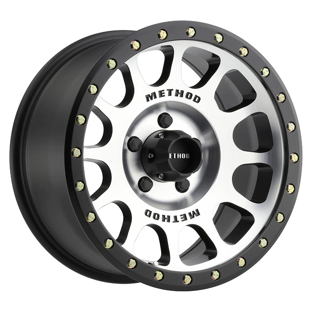 17 x 8.5 in. 25 mm Offset 6 x 5.5 Bolt Pattern 108 mm Center Bore Machined & Black MR305 NV Street Loc Wheel