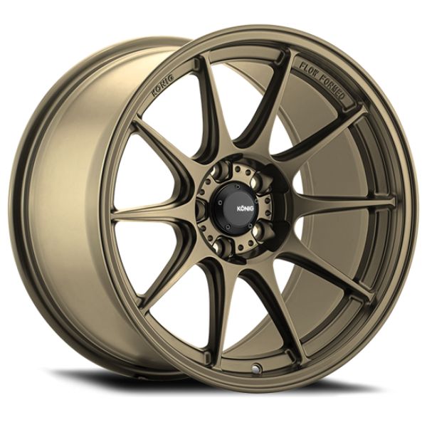 15 x 8 in. 4 x 100 Bolt Pattern Dekagram ET25 Gloss Bronze Cast Wheel