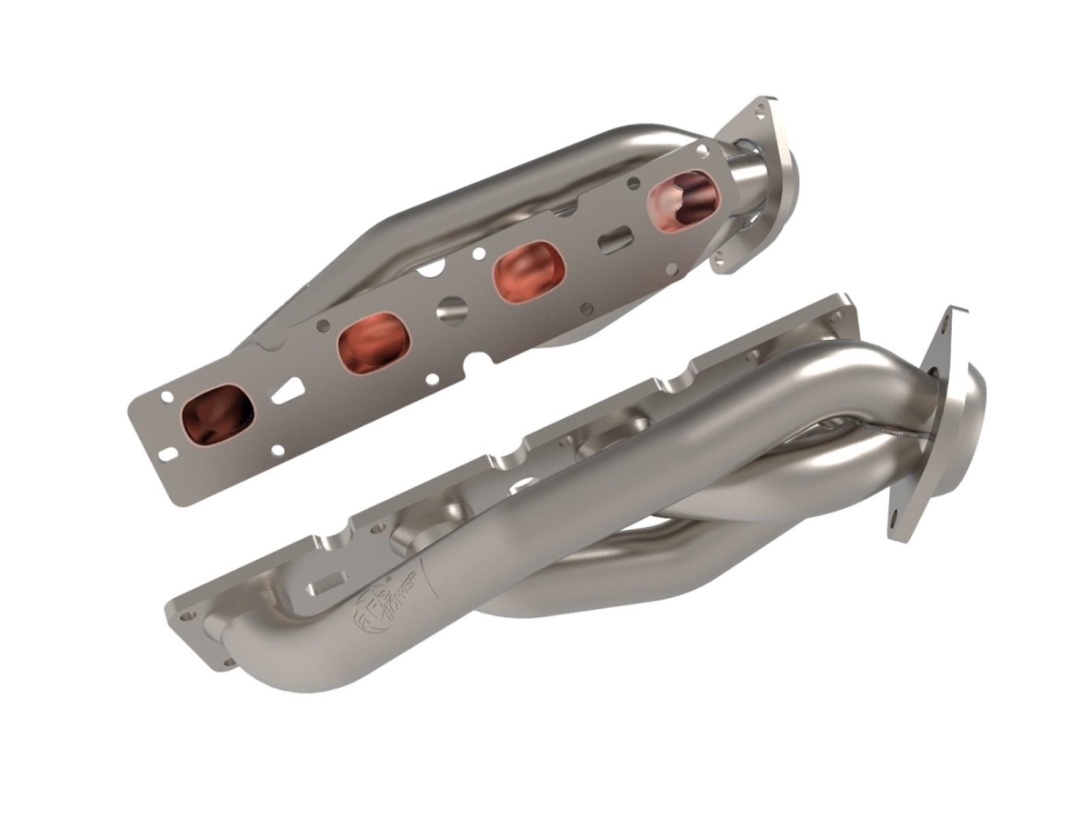 Picture of aFe 48-38029-T Titanium Twisted Steel Header for 2011-2021 Jeep Grand Cherokee 5.7L V8