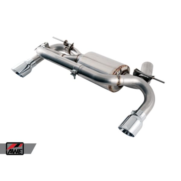 3010-33034 102 mm Diamond Black Tips Touring Edition Axle-Back Exhaust for 2014 BMW F22 M235i & M240i