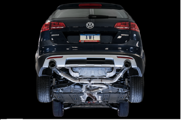 3020-32044 Polished Silver Tips Track Edition Exhaust for 2013 VW MK7 Golf Alltrack & Sportwagen 4Motion