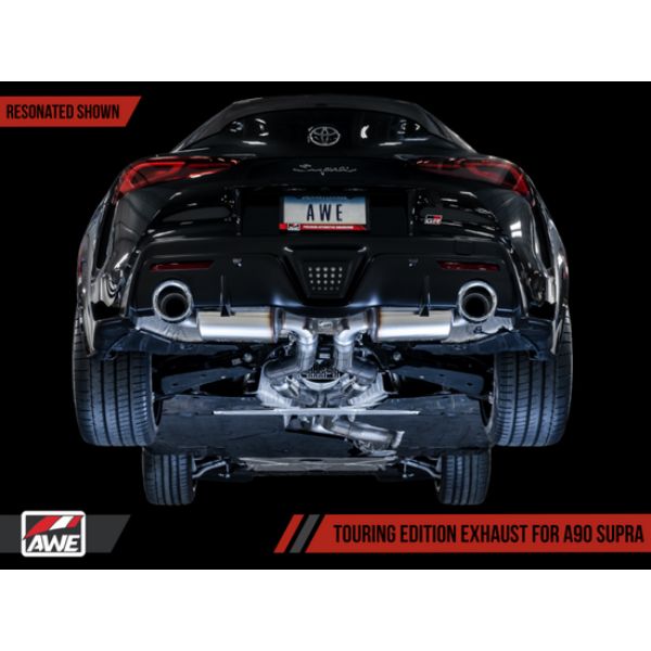 3015-32118 Resonated Touring Edition Exhaust with 5 in. Chrome & Silver Tips for 2020 Toyota Supra A90