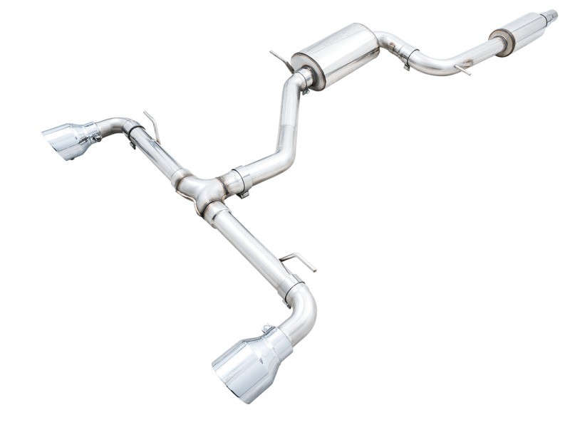 Chrome & Silver Tips Touring Edition Exhaust for 2022 VW GTI MK8