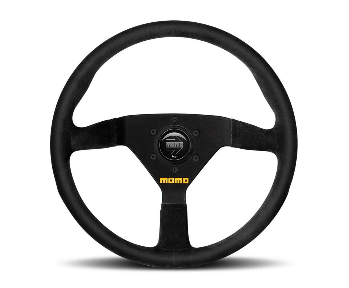 Momo R1909-33S 320 mm Black Suede & Black Spokes MOD78 Steering Wheel