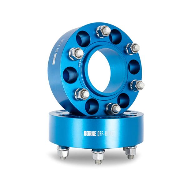 BNWS-001-500BL 6 x 139.7 in. 93.1 Back Space 50 mm Offset M12 Borne Off-Road Blue Wheel Spacers for 2019 Ford Ranger XL