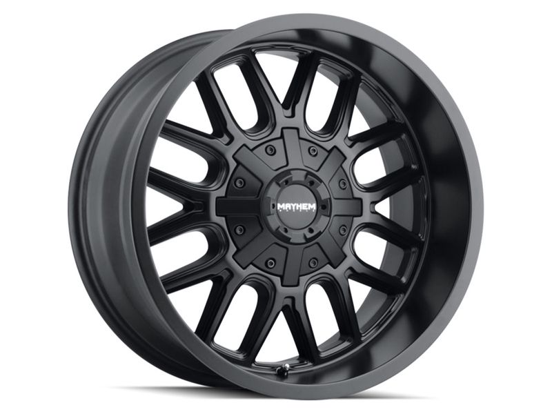 18 x 9 in. 8107 Cogent 6 x 135 Bolt Pattern 0 mm Offset 106 mm Hub Matte Black Wheel