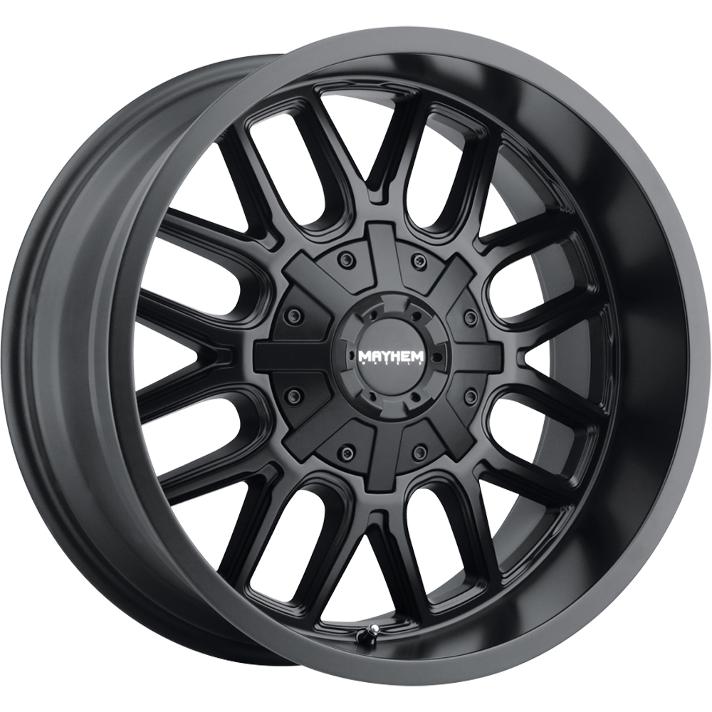 20 x 9 in. 8107 Cogent 6 x 135 Bolt Pattern 18 mm Offset 106 mm Hub Matte Black Wheel