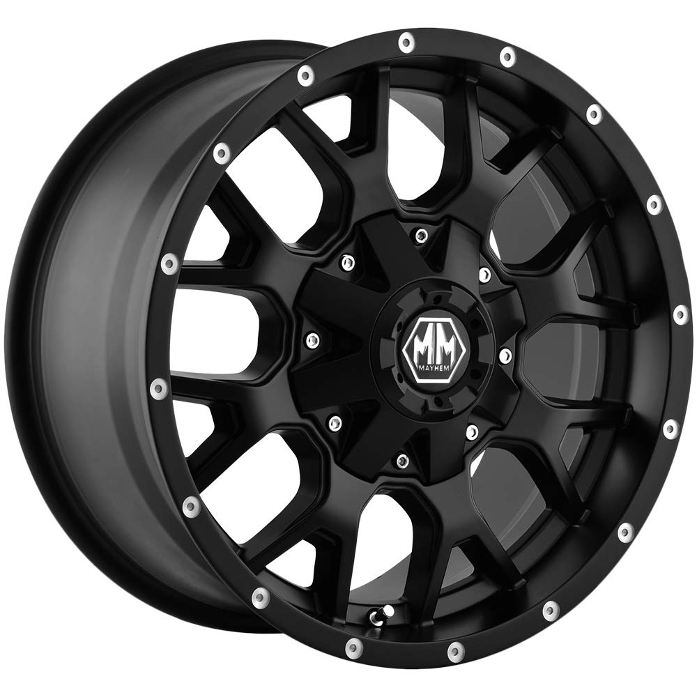 8015-2953MB 20 x 9 in. 8015 Warrior 5 x 127 Bolt Pattern 0 mm Offset 87 mm Hub Matte Black Wheel