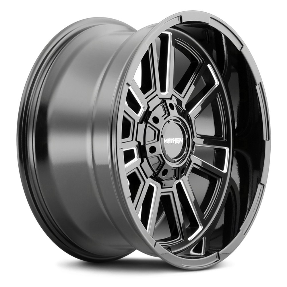 20 x 9 in. 8115 Apollo 6 x 135 Bolt Pattern 0 mm Offset 106 mm Hub Black with Milled Spokes Wheel