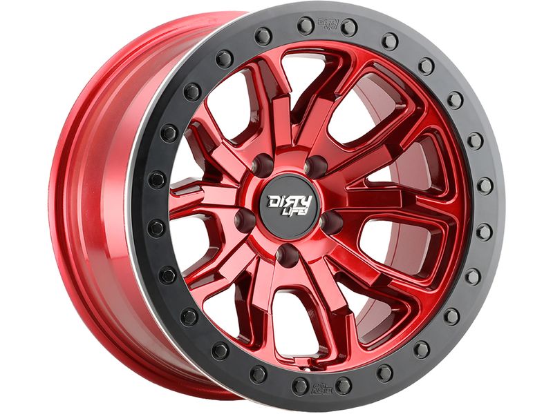9303-7973R12 17 x 9 in. 5 x 127 Bolt Pattern -12 mm Offset 78.1 mm Hub 9303 DT-1 Crimson Candy Red Wheel