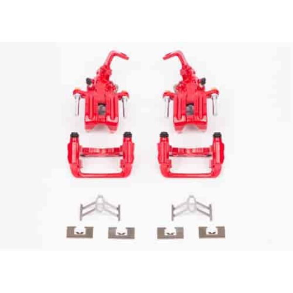 PowerStop S2730 Rear Red Calipers with Brackets for 2000-2009 Honda S2000 - Set of 2