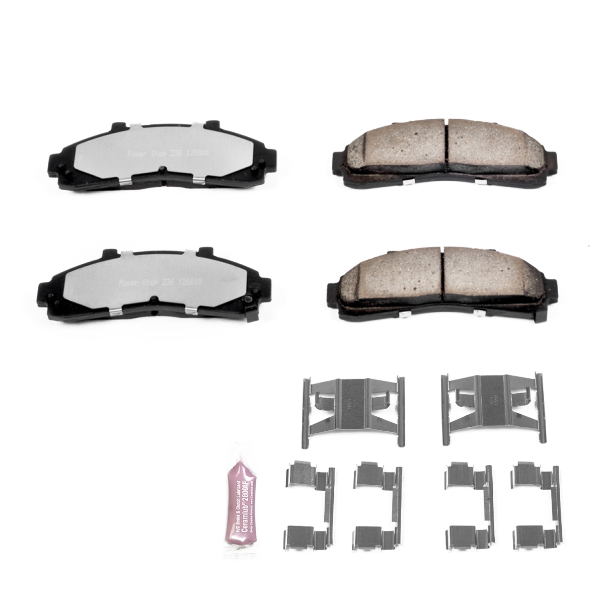 PowerStop Z36-652 Front Z36 Truck & Tow Brake Pads with Hardware for 1995-2001 Ford Explorer
