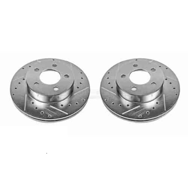 PowerStop AR8554XPR Front Evolution Drilled & Slotted Rotors for 1995-2001 Ford Explorer - Set of 2