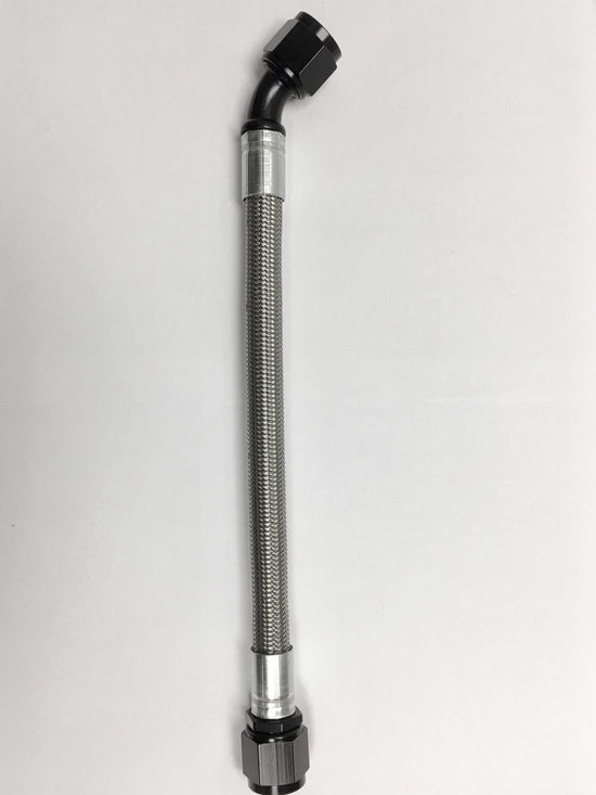 12 in. Straight x 45 deg 10AN PTFE Hose Assembly