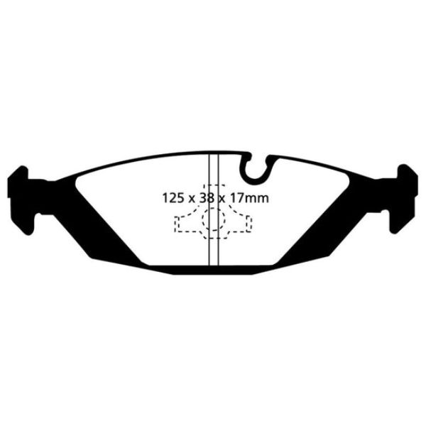 DP3447C Redstuff Rear Brake Pads for 1987-1988 BMW M5 3.5 E28